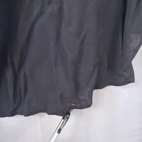 HD In Paris Anthropologie Top Womens 12 Black Embroidered Tunic Boho Crinkle - Picture 4 of 11